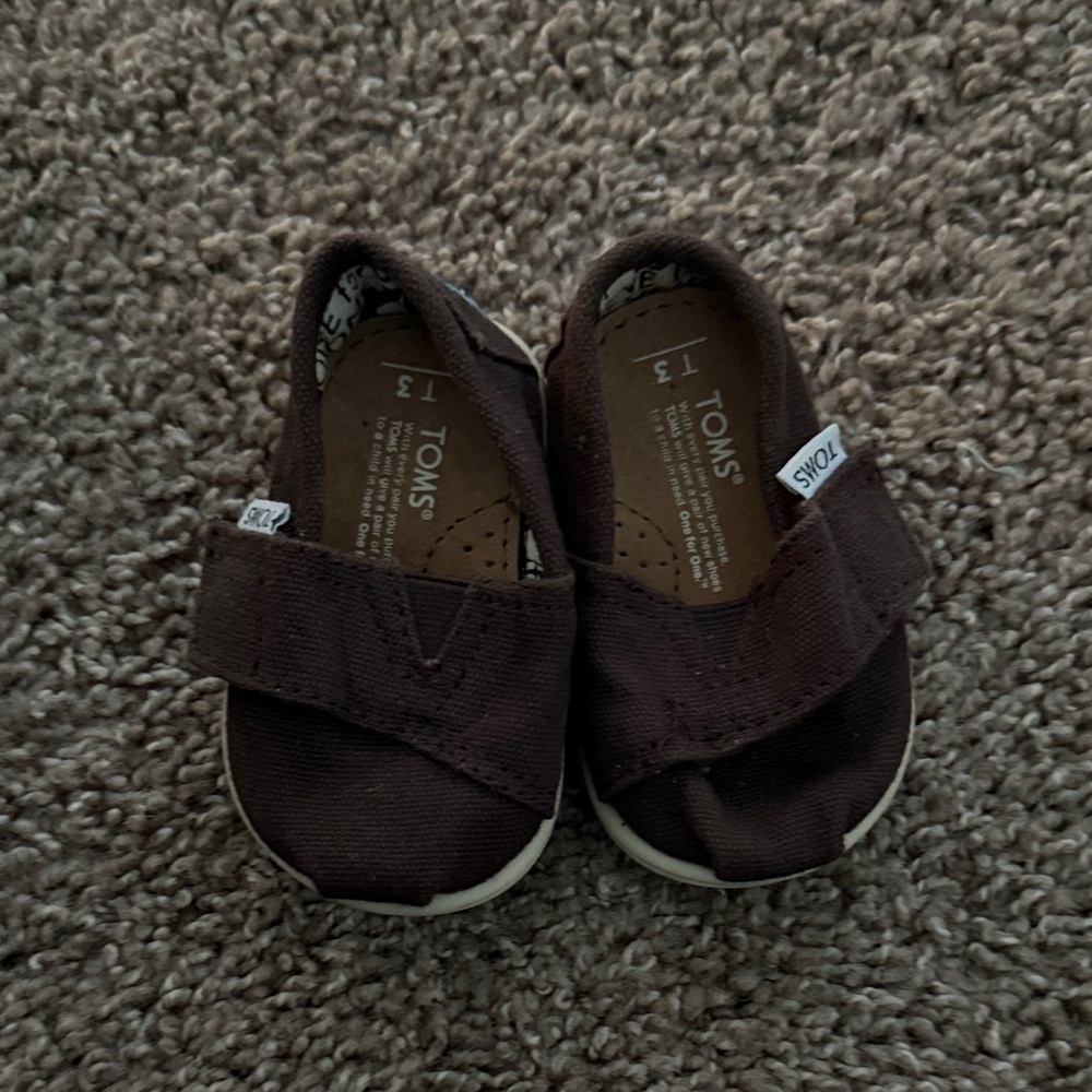 TOMS Chocolate Brown Baby Walkers